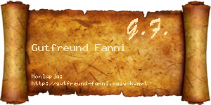 Gutfreund Fanni névjegykártya